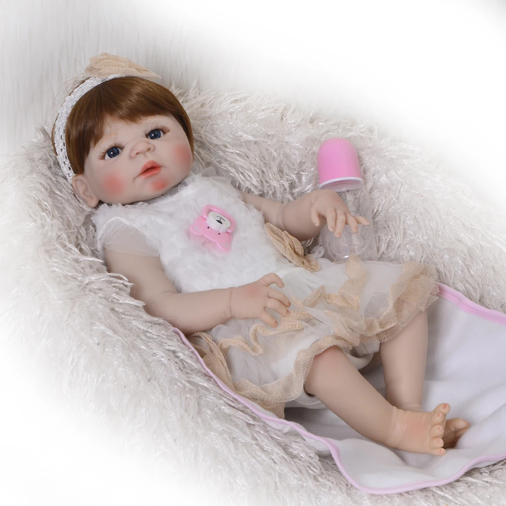 22inch Lifelike Full Silicone Vinyl Reborn Dolls handmade 57cm adorable Real Touch Babies Toy For Sale bathe menina toys doll
22inch Lifelike Full Silicone Vinyl Reborn Dolls handmade 57cm adorable Real Touch Babies Toy For Sale bathe menina toys doll