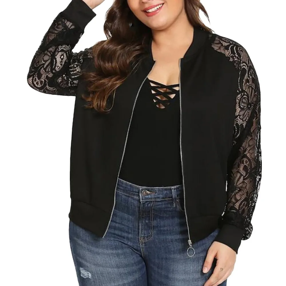 Women Plus Size Lace Shawl Cardigan Solid long-sleeved zipper solid color casual sunscreen lace top autumn XL-5XL 35#
Women Plus Size Lace Shawl Cardigan Solid long-sleeved zipper solid color casual sunscreen lace top autumn XL-5XL 35#