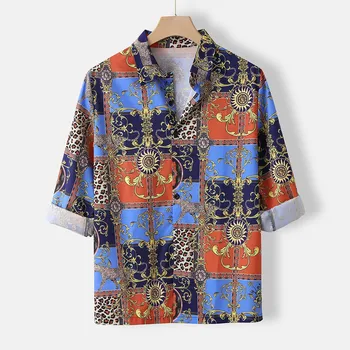 2019 New shirt Men's Summer Fashion Casual Lapel Print Short Sleeve Shirt Top Blouse S-3XL Multi Color Blusa Masculina
2019 New shirt Men's Summer Fashion Casual Lapel Print Short Sleeve Shirt Top Blouse S-3XL Multi Color Blusa Masculina