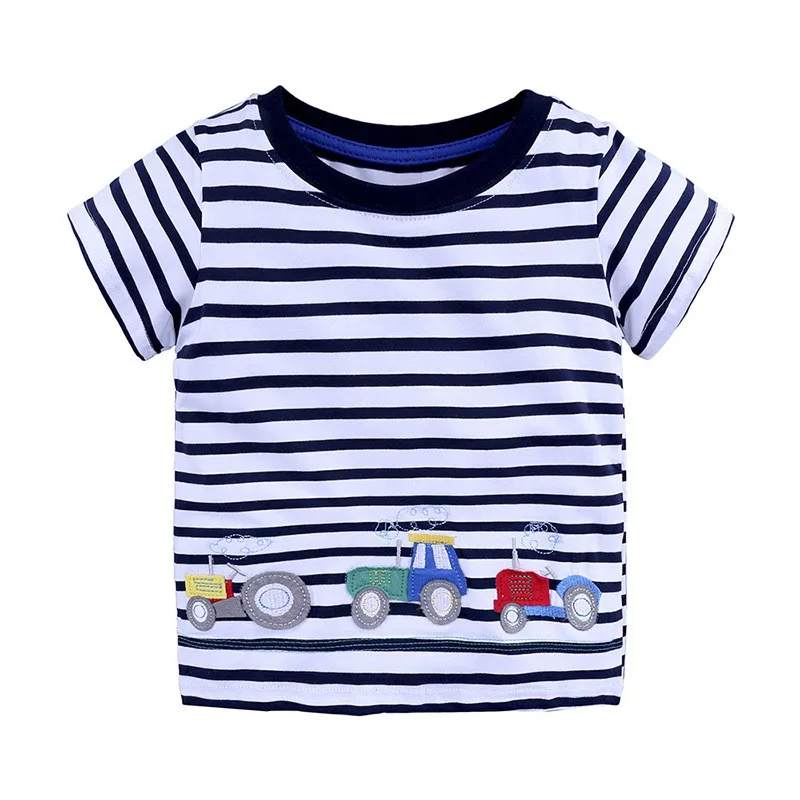Summer Kids T-shirt Tops Baby Boy Cotton Short Sleeve Tops Children Cartoon Stripe Car Animal Pattern Blouse Clothes Hot Sale
Summer Kids T-shirt Tops Baby Boy Cotton Short Sleeve Tops Children Cartoon Stripe Car Animal Pattern Blouse Clothes Hot Sale