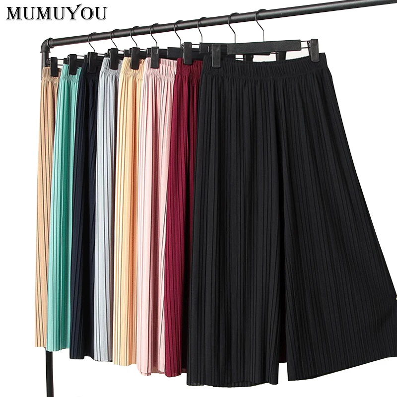Women Chiffon Loose Office Lady Ankle-Length Pants Solid High Waist Wrinkle Elastic Waist Wide Leg Pants Soft 6 Colors 906-A087
Women Chiffon Loose Office Lady Ankle-Length Pants Solid High Waist Wrinkle Elastic Waist Wide Leg Pants Soft 6 Colors 906-A087