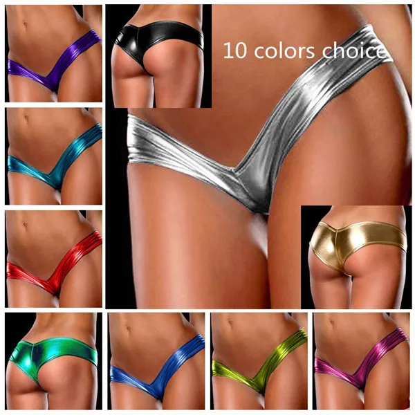 New 10-color elastic stretch sexy slipje latex underwear women thongs and g string panties leather micro-mini tanga shorts
New 10-color elastic stretch sexy slipje latex underwear women thongs and g string panties leather micro-mini tanga shorts