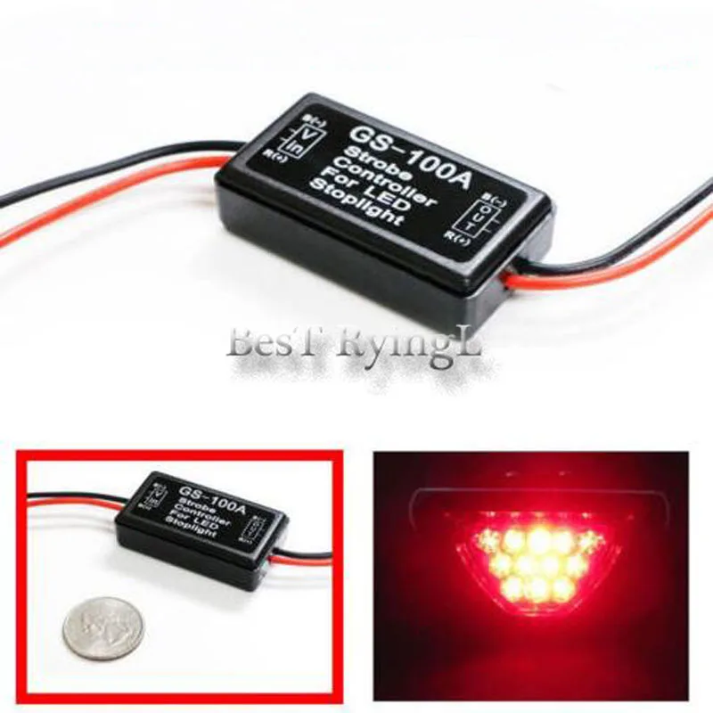 * GS-100A Flash Strobe Controller Flasher Module for Car LED Brake Stop Light Lamp 12--24V Waterproof Short Circuit Protection
* GS-100A Flash Strobe Controller Flasher Module for Car LED Brake Stop Light Lamp 12--24V Waterproof Short Circuit Protection