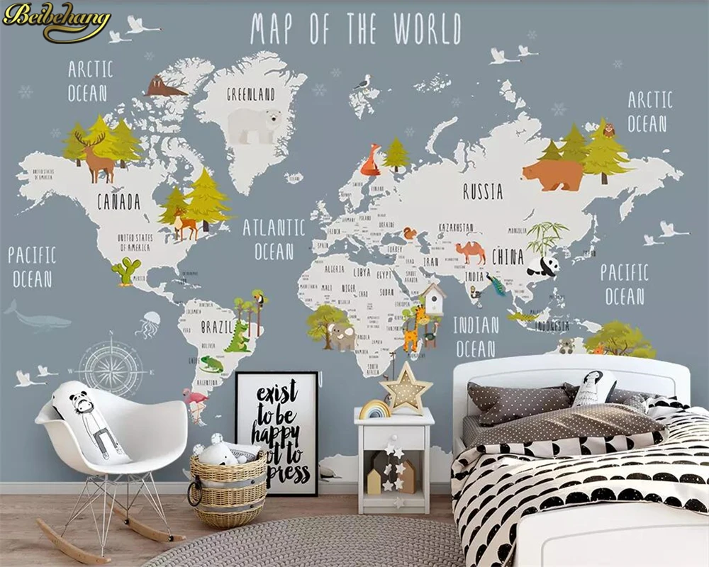 beibehang Custom photo wallpaper mural cartoon world map background wall papers home decor papel de parede infantil wall paper
beibehang Custom photo wallpaper mural cartoon world map background wall papers home decor papel de parede infantil wall paper