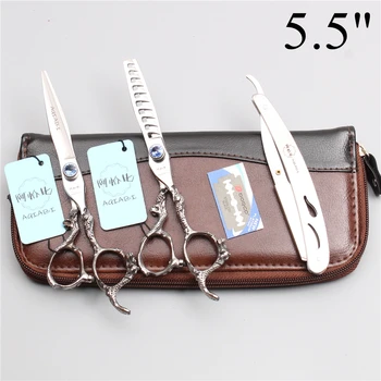 3Pcs 5.5" 6" JP 440C AQIABI Barber Scissors Cutting Scissors Thinning Shears Hair Scissors Set Razor Add Bag Styling Tool A9006
3Pcs 5.5" 6" JP 440C AQIABI Barber Scissors Cutting Scissors Thinning Shears Hair Scissors Set Razor Add Bag Styling Tool A9006