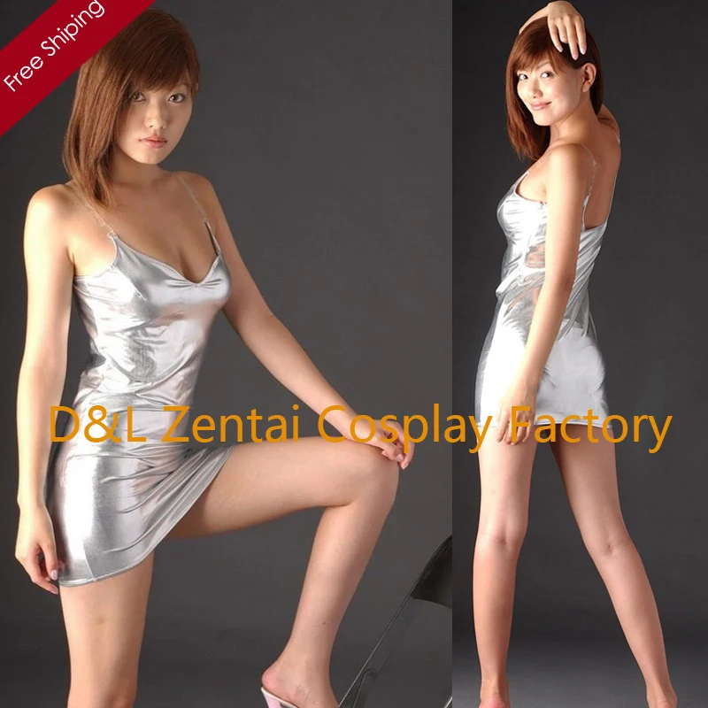 Free Shipping DHL Wholesale Sexy Silver Color Shiny Metallic Dress For Women SM1508
Free Shipping DHL Wholesale Sexy Silver Color Shiny Metallic Dress For Women SM1508
