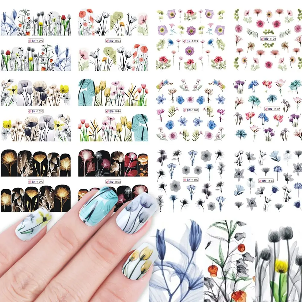 1 Set Mixed Design New Nail Art Sticker Set Colorful Flower Design Nail Art Decoration Water Decal Slider Wraps Decor Manicure
1 Set Mixed Design New Nail Art Sticker Set Colorful Flower Design Nail Art Decoration Water Decal Slider Wraps Decor Manicure