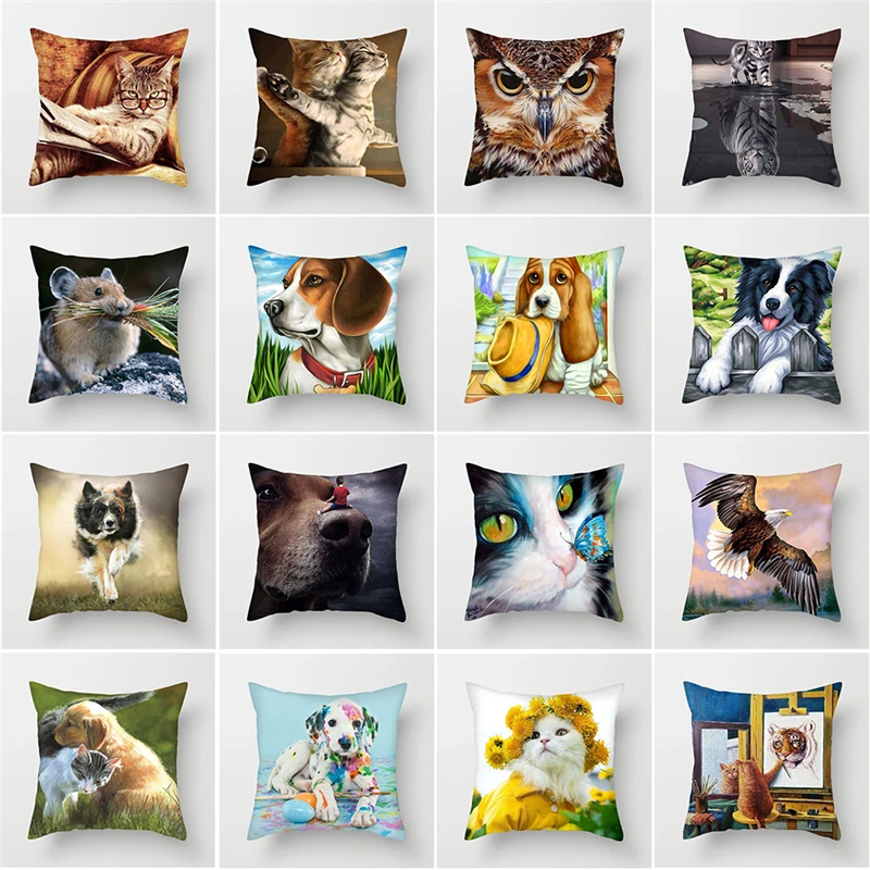 Fuwatacchi Cute Animals Cushion Cover Cat Pillow Cover Dog Throw Pillowcase for Sofa Home Chair Decor Decorative Pillows 45*45cm
Fuwatacchi Cute Animals Cushion Cover Cat Pillow Cover Dog Throw Pillowcase for Sofa Home Chair Decor Decorative Pillows 45*45cm