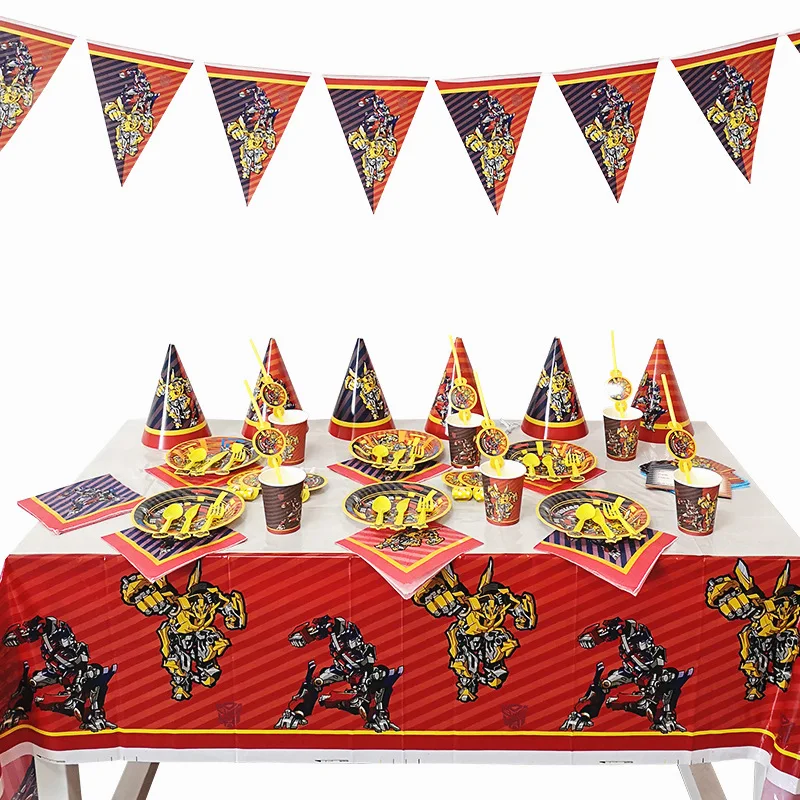 Children Party Set Transformation Bumblebee Optimus Prime Birthday Party Supplies Decoration Balloon Party Decoration Boy
Children Party Set Transformation Bumblebee Optimus Prime Birthday Party Supplies Decoration Balloon Party Decoration Boy