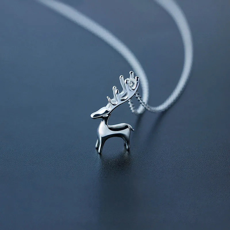 Real 925 Sterling Silver Cute Exquisite Christmas Deer Pendant Necklace For Fashion Women Party Fine Jewelry 2019 Gift RE547
Real 925 Sterling Silver Cute Exquisite Christmas Deer Pendant Necklace For Fashion Women Party Fine Jewelry 2019 Gift RE547