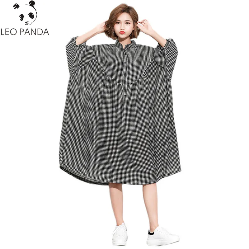 2019 Summer Oversized 5XL 6XL Plus Size Dresses Women Clothing England Style Plaid Stand Collar Casual Loose Dress of Big Size
2019 Summer Oversized 5XL 6XL Plus Size Dresses Women Clothing England Style Plaid Stand Collar Casual Loose Dress of Big Size