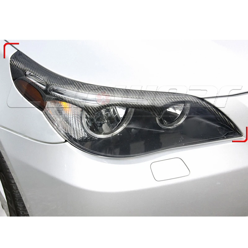 Car-Styling Front Headlight Lamp Eyebrows Eyelids Carbon Fiber for BMW E60 2005-2010
Car-Styling Front Headlight Lamp Eyebrows Eyelids Carbon Fiber for BMW E60 2005-2010