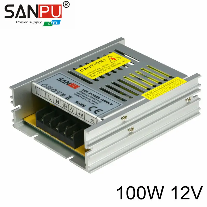 LED Power Supply 12V 8.3A 100W LED Driver Power Adapter Switching 110V 220V to 12V Transformer Ultra Thin 5050 3528 LED Strip
LED Power Supply 12V 8.3A 100W LED Driver Power Adapter Switching 110V 220V to 12V Transformer Ultra Thin 5050 3528 LED Strip