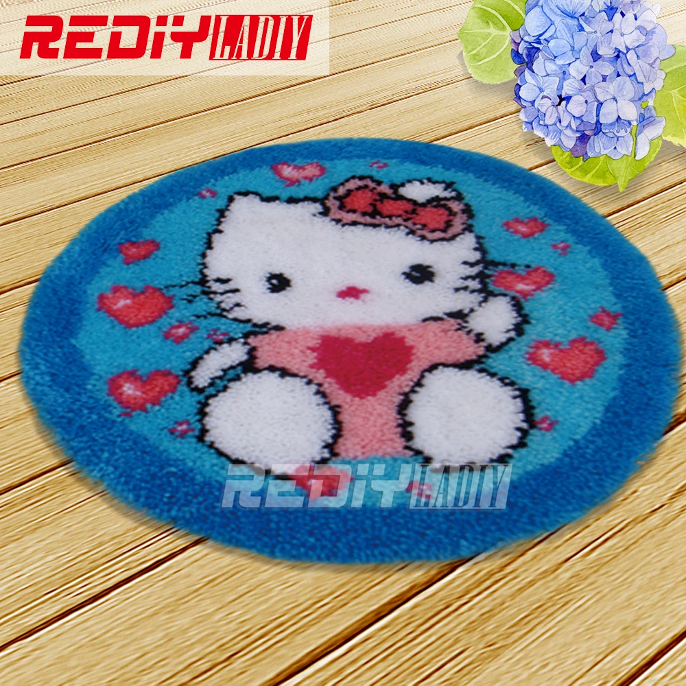 DIY Carpet Rug Kitten with Love Latch Hook Rug Crocheting Tapestry Sofa Decor Cushion Set for Embroidery Unfinished Floor Mat
DIY Carpet Rug Kitten with Love Latch Hook Rug Crocheting Tapestry Sofa Decor Cushion Set for Embroidery Unfinished Floor Mat