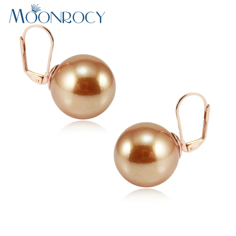 MOONROCY Free Shipping Fashion Jewelry Wholesale Rose Gold Color Champagne Imitation Pearl Earrings for Women Gift
MOONROCY Free Shipping Fashion Jewelry Wholesale Rose Gold Color Champagne Imitation Pearl Earrings for Women Gift