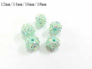 (Choose Size First) 12mm/14mm/16mm/18mm Mint Blue AB Resin Rhinestone Beads For Fashion Necklace Making
(Choose Size First) 12mm/14mm/16mm/18mm Mint Blue AB Resin Rhinestone Beads For Fashion Necklace Making