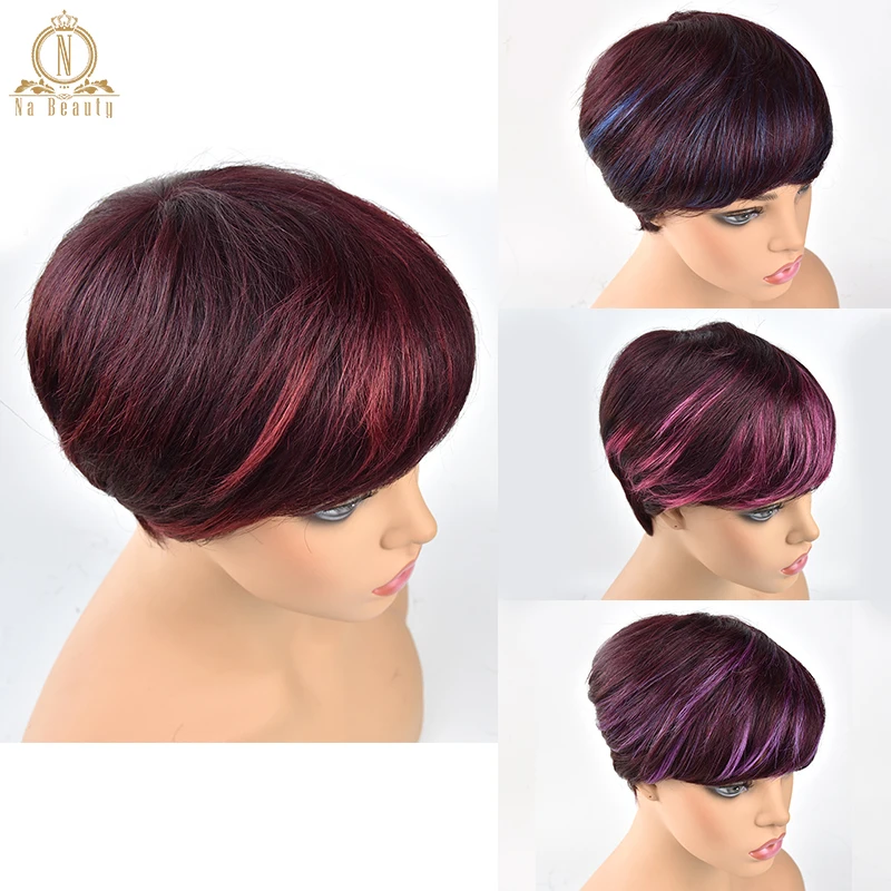 Human Hair Short Wigs Pixie Cut Ombre Wigs For Women Brazilian Remy Human Hair Straight Short None Lace Wigs 4 Colors NABEAUTY
Human Hair Short Wigs Pixie Cut Ombre Wigs For Women Brazilian Remy Human Hair Straight Short None Lace Wigs 4 Colors NABEAUTY