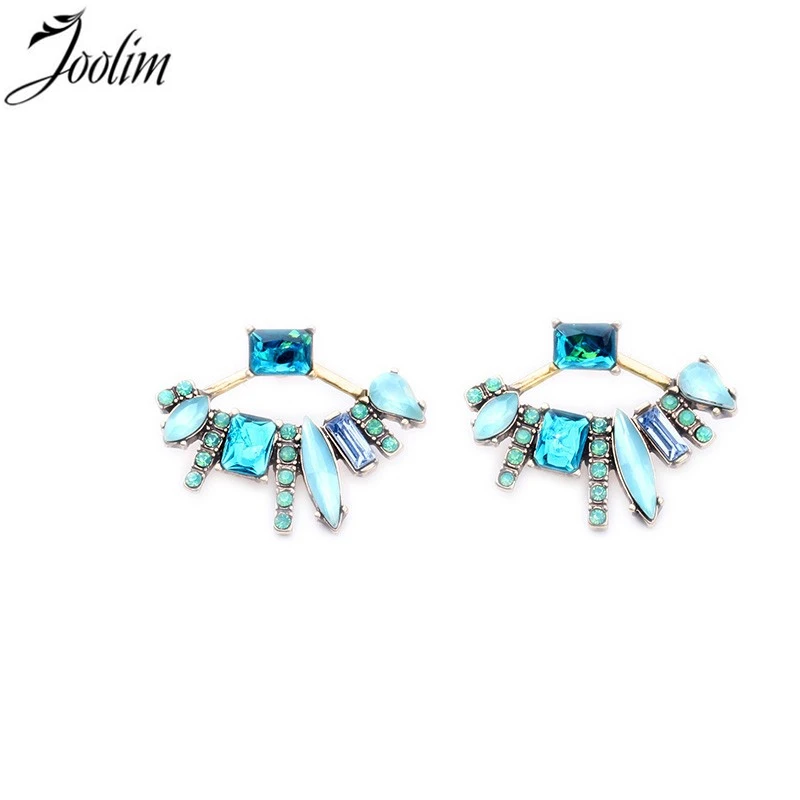 JOOLIM Jewelry Wholesale/ Blue Glass 2 in 1 Stud Earring Convertible Earring Party Earring Fan Shape Earring
JOOLIM Jewelry Wholesale/ Blue Glass 2 in 1 Stud Earring Convertible Earring Party Earring Fan Shape Earring