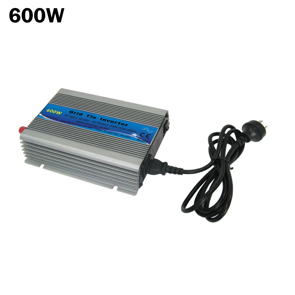 

600W Grid Tie Inverter MPPT Function 30V 36V Panel 22-60VDC to 110V or 230VAC Micro Solar Power Pure Sine Wave Inverter