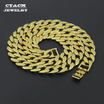 CY&CM Mens Women Punk Gold Silver Plated Cuban Chain 15mm Hip Hop Luxury Miami 30" Long Choker Necklace 8" Bracelet Jewelry Set
CY&CM Mens Women Punk Gold Silver Plated Cuban Chain 15mm Hip Hop Luxury Miami 30" Long Choker Necklace 8" Bracelet Jewelry Set