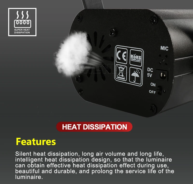 mini 60in1 r&g wireless remote control laser projector sound