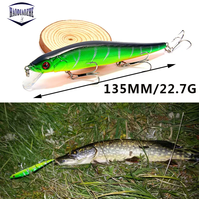 Minnow Fishing Lure 13.5cm 22.7g Wobblers Floating Artificial Hard Bait 3D Eyes Crankbait Fishing Tackle Pike Carp Lures Minnow
Minnow Fishing Lure 13.5cm 22.7g Wobblers Floating Artificial Hard Bait 3D Eyes Crankbait Fishing Tackle Pike Carp Lures Minnow