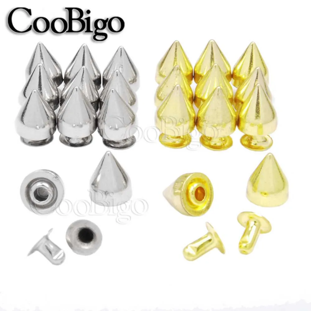10set 9x7mm Cone Rivet Bullet Spikes Studs DIY Punk Rock Bag Shoes Cloth Pet Collar Harness Bracelet Leathercraft Parts
10set 9x7mm Cone Rivet Bullet Spikes Studs DIY Punk Rock Bag Shoes Cloth Pet Collar Harness Bracelet Leathercraft Parts
