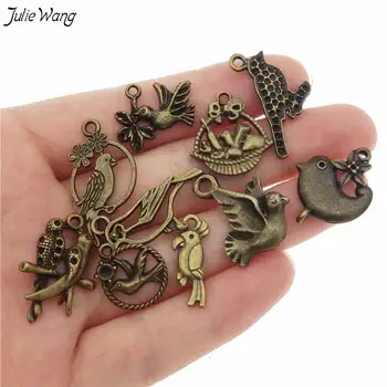 Julie Wang 20pcs/pack Vintage Alloy Mixed Bird Charms Jewelry Silver Bronze Necklace Keyring Bag Decor Bracelet Accessory
Julie Wang 20pcs/pack Vintage Alloy Mixed Bird Charms Jewelry Silver Bronze Necklace Keyring Bag Decor Bracelet Accessory