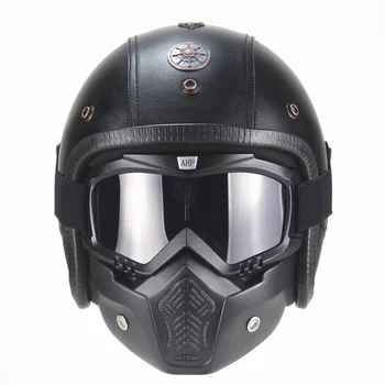 PU Leather vintage Helmets 3/4 half Motorcycle Chopper Bike helmet open face motorcycle helmet capacetesPU Leather Open Face
PU Leather vintage Helmets 3/4 half Motorcycle Chopper Bike helmet open face motorcycle helmet capacetesPU Leather Open Face