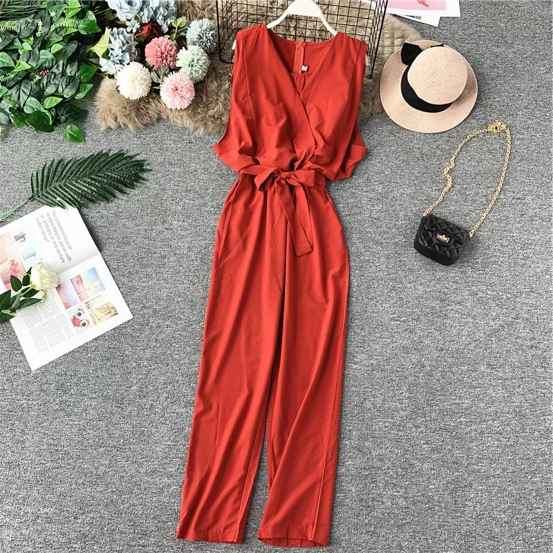 2019 Summer Fashion Women Casual High Waist Slim Fit Jumpsuit Red/Black/Blue/Pink/Yellow/Orange/Green
2019 Summer Fashion Women Casual High Waist Slim Fit Jumpsuit Red/Black/Blue/Pink/Yellow/Orange/Green