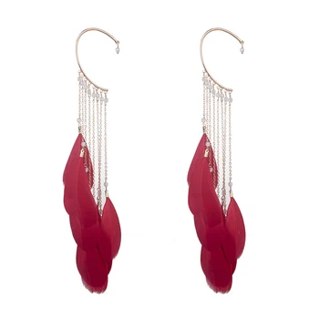 Fashion Big Feather Long Tassel Ear Cuff Gold Clip Earrings For Women Without Piercing Jewelry Bijoux Za Earings(1 Pc)
Fashion Big Feather Long Tassel Ear Cuff Gold Clip Earrings For Women Without Piercing Jewelry Bijoux Za Earings(1 Pc)