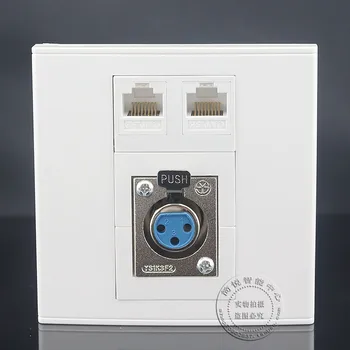Wall Face Plate Microphone XLR & Double Cat5e Network LAN Socket Panel Faceplate
Wall Face Plate Microphone XLR & Double Cat5e Network LAN Socket Panel Faceplate