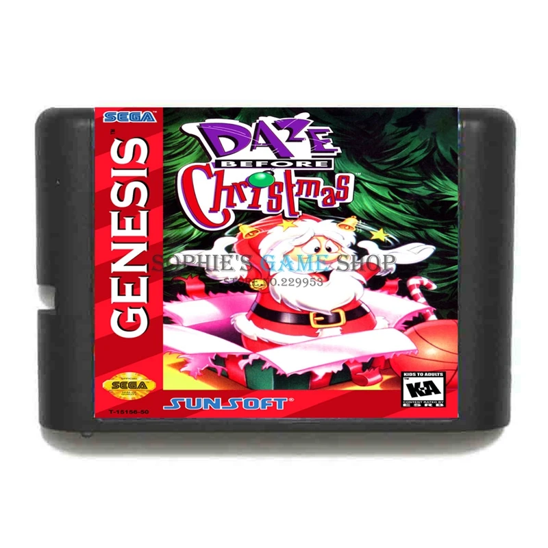 Daze Before Christmas Game Cartridge Newest 16 bit Game Card For Sega Mega Drive / Genesis System
Daze Before Christmas Game Cartridge Newest 16 bit Game Card For Sega Mega Drive / Genesis System
