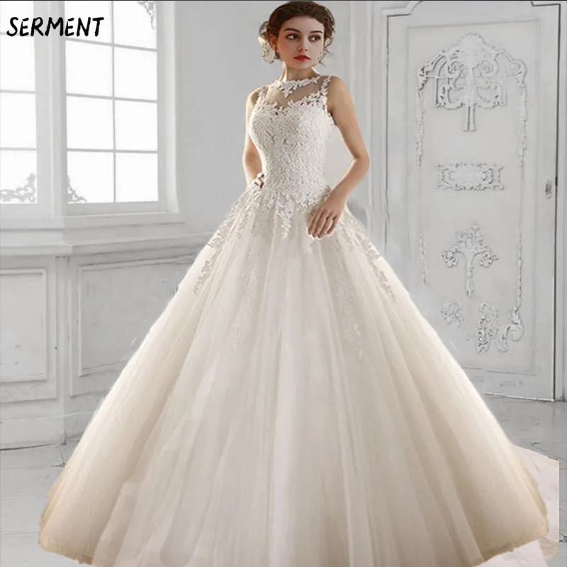 Wedding Lace Halter Princess Bride Word Shoulder Luxury Imported Lace Trailing Wedding Dress 2019 New
Wedding Lace Halter Princess Bride Word Shoulder Luxury Imported Lace Trailing Wedding Dress 2019 New