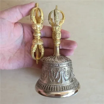 TBC788 Fine Quality Tibet brass Antiqued Bells and Kingkong Dorje set 150mm,big Buddhist Dorje Vajra and bell pair,Collectibles
TBC788 Fine Quality Tibet brass Antiqued Bells and Kingkong Dorje set 150mm,big Buddhist Dorje Vajra and bell pair,Collectibles