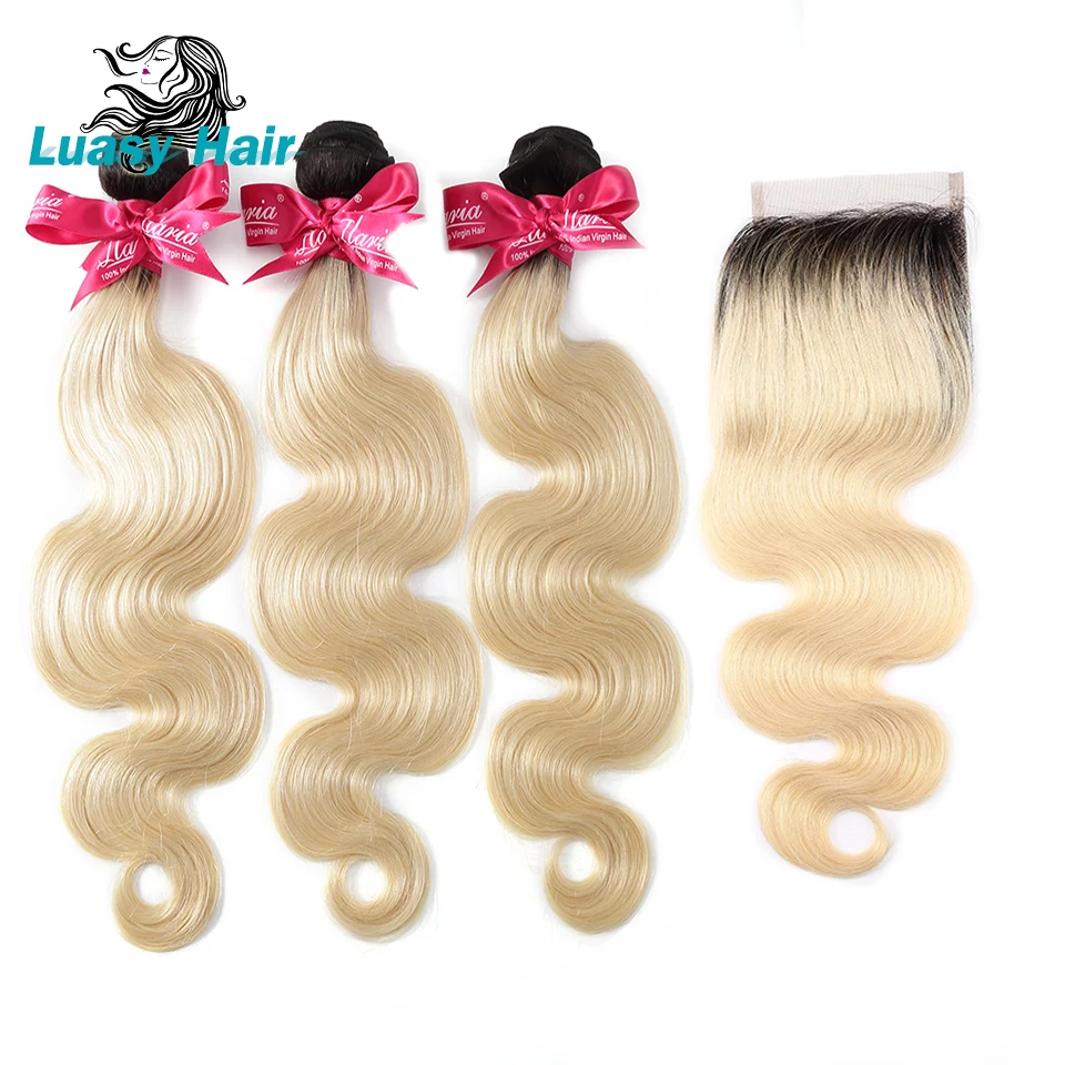 Luasy Brazillian Body Wave Remy Hair 1B 613 Blonde Human Hair Bundles With Closure 4x4 Lace Closure With Dark Roots Blonde Hair
Luasy Brazillian Body Wave Remy Hair 1B 613 Blonde Human Hair Bundles With Closure 4x4 Lace Closure With Dark Roots Blonde Hair