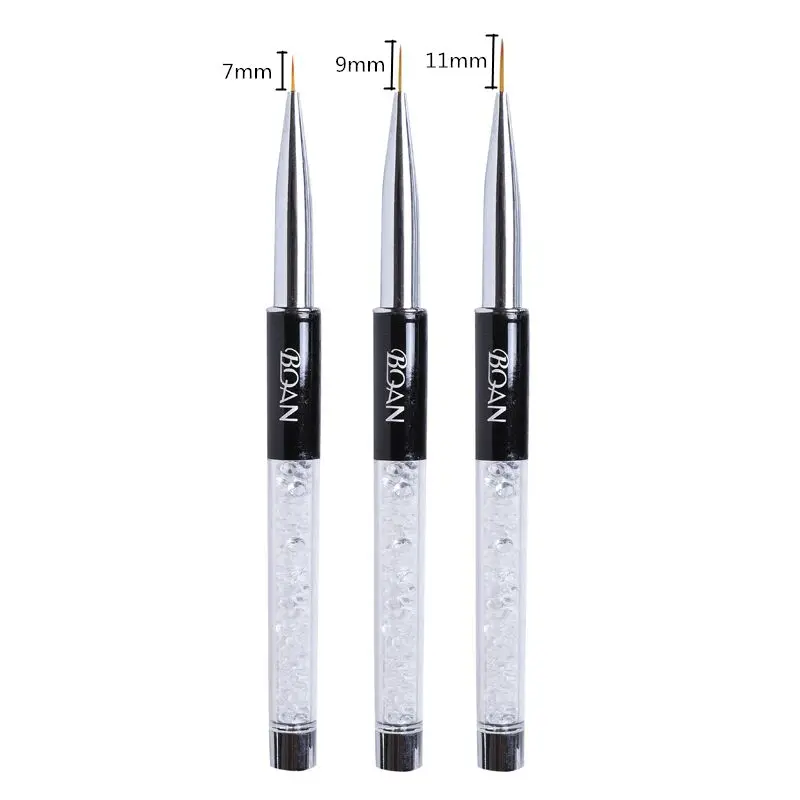 BQAN Nail Brush 7/9/11mm Crystal Acrylic Nail Art Brushes UV Gel Painting Line Brush Nylon Hair Pen Manicure Nail Liner Tools
BQAN Nail Brush 7/9/11mm Crystal Acrylic Nail Art Brushes UV Gel Painting Line Brush Nylon Hair Pen Manicure Nail Liner Tools