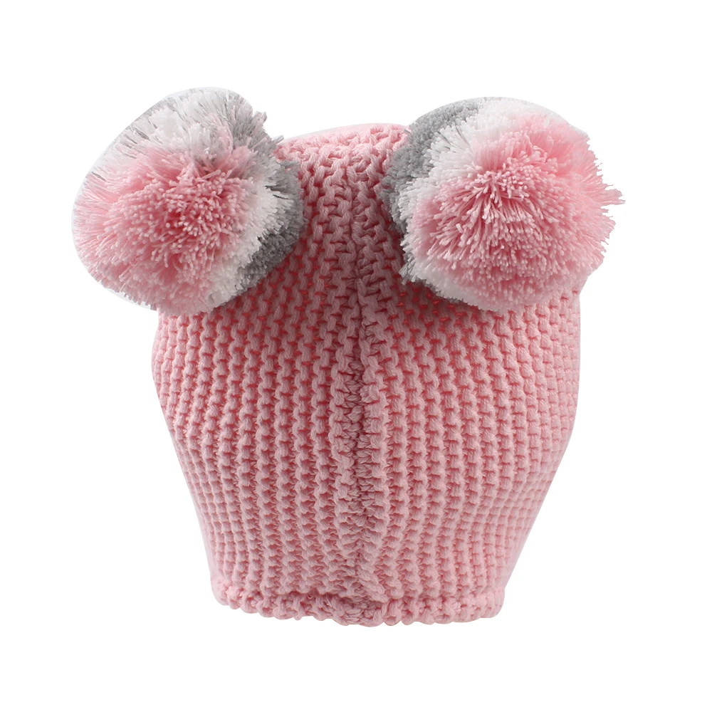 Winter Warm Baby Beanie Hat Cute Earflap Toddler Girls Hat with Pompom Fleece Lined Knit Kids Boys Hat Baby Girls Clothing 6-24M (9)