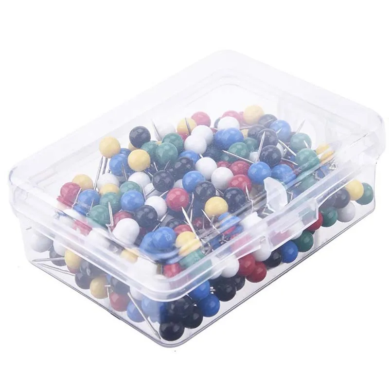 Description Picture 6 of item100pcs/lot Colorful Pearl light locating pins DIY patchwork sewing pins positioning needle garment accessory