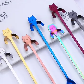 Rainbow Steel Kitty Expression Cafe Coffee Mix Ice Cream Spoon Long Cute Cat Drinking Tea Milk Mixer Scoop Metal Kitten Teaspoon
Rainbow Steel Kitty Expression Cafe Coffee Mix Ice Cream Spoon Long Cute Cat Drinking Tea Milk Mixer Scoop Metal Kitten Teaspoon
