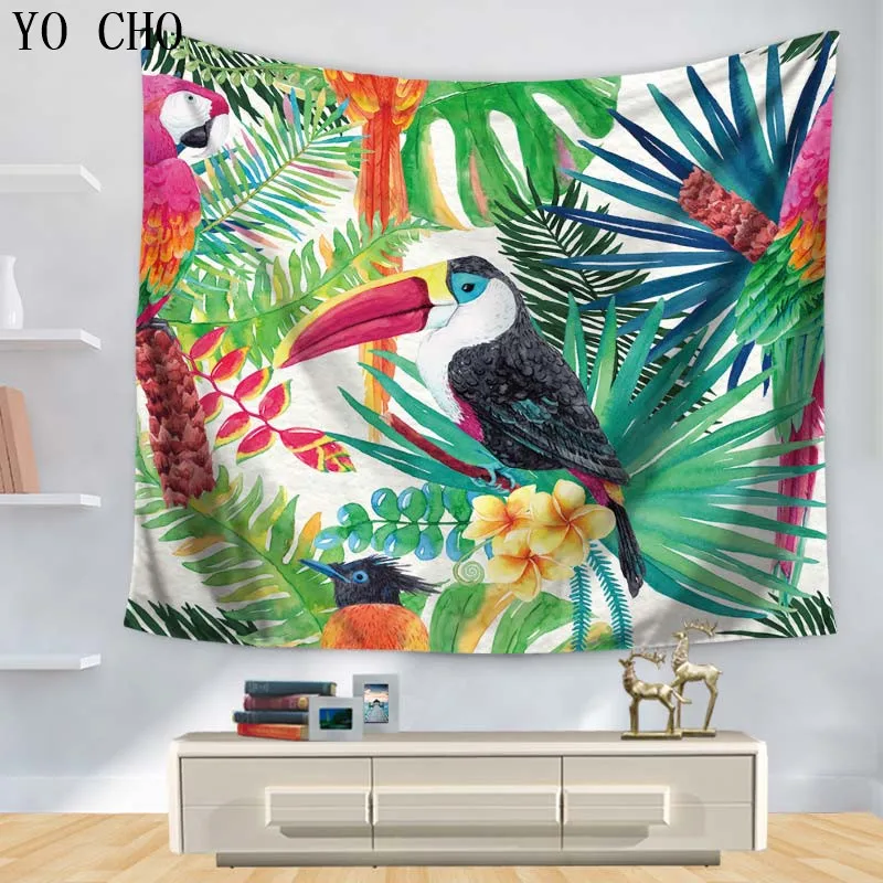YO CHO 3d Colorful Tropical Plant/Bird Tapestry Digital Printing Wall Hanging Boho Yoga Mat Bedspread Table Cloth Door Curtain
YO CHO 3d Colorful Tropical Plant/Bird Tapestry Digital Printing Wall Hanging Boho Yoga Mat Bedspread Table Cloth Door Curtain