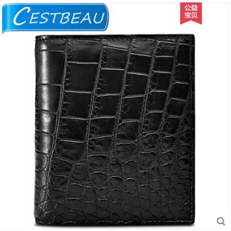 Cestbeau inside and outside without splicing whole crocodile leather belly short wallet for men
Cestbeau inside and outside without splicing whole crocodile leather belly short wallet for men