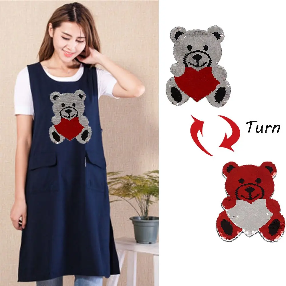 2019 Lovely DIY Bear Reversible Color Changing Sequins Sewing Clothes DIY Applique Clothing Jeans Craft Sewing Accessories
2019 Lovely DIY Bear Reversible Color Changing Sequins Sewing Clothes DIY Applique Clothing Jeans Craft Sewing Accessories