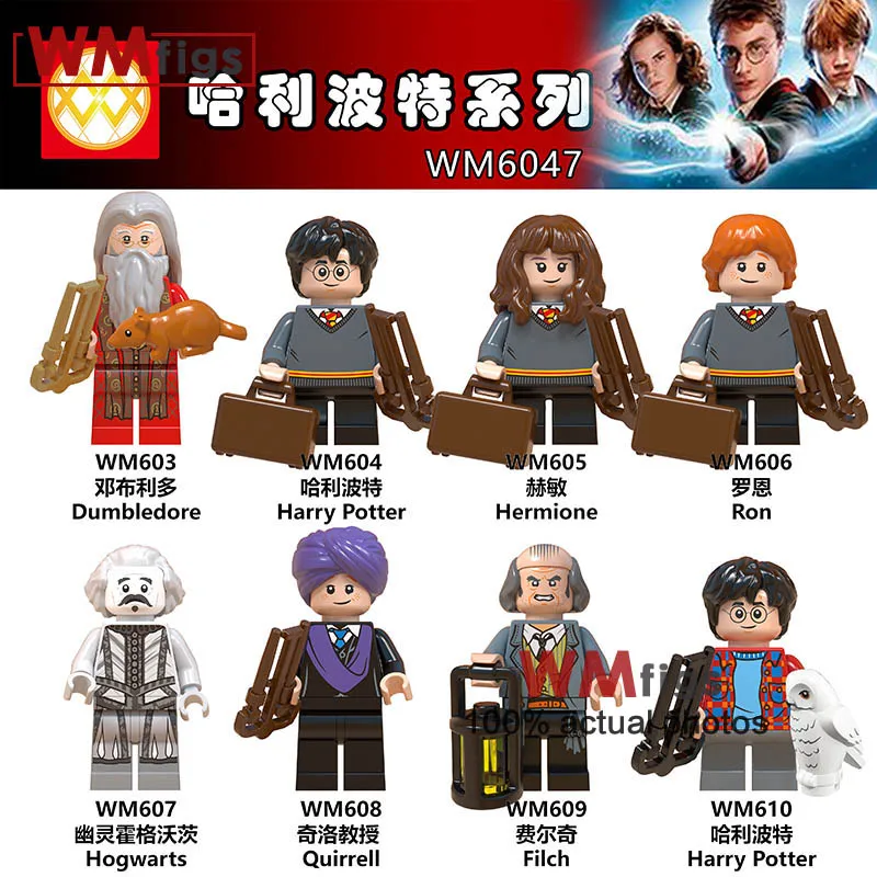 Single sale Legoings harri potter Dumbledore Quirrell Hermione Ron Hogwarts Filch Building Blocks Toys Gifts for Children Action
Single sale Legoings harri potter Dumbledore Quirrell Hermione Ron Hogwarts Filch Building Blocks Toys Gifts for Children Action