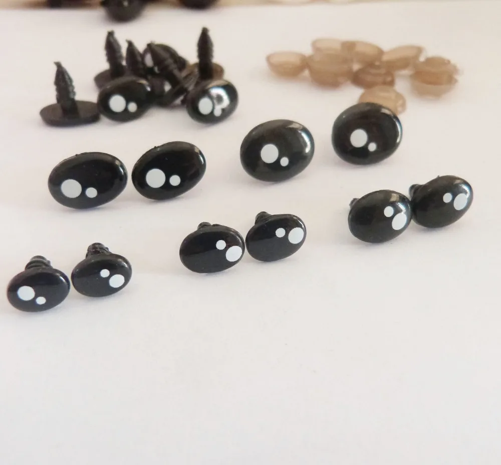 50pcs/lot 9x7mm/8x11mm/9x12mm/10x14mm/12x16mm oval animal toy eyes plastic safety eyes + soft washer for doll accessories-
50pcs/lot 9x7mm/8x11mm/9x12mm/10x14mm/12x16mm oval animal toy eyes plastic safety eyes + soft washer for doll accessories-