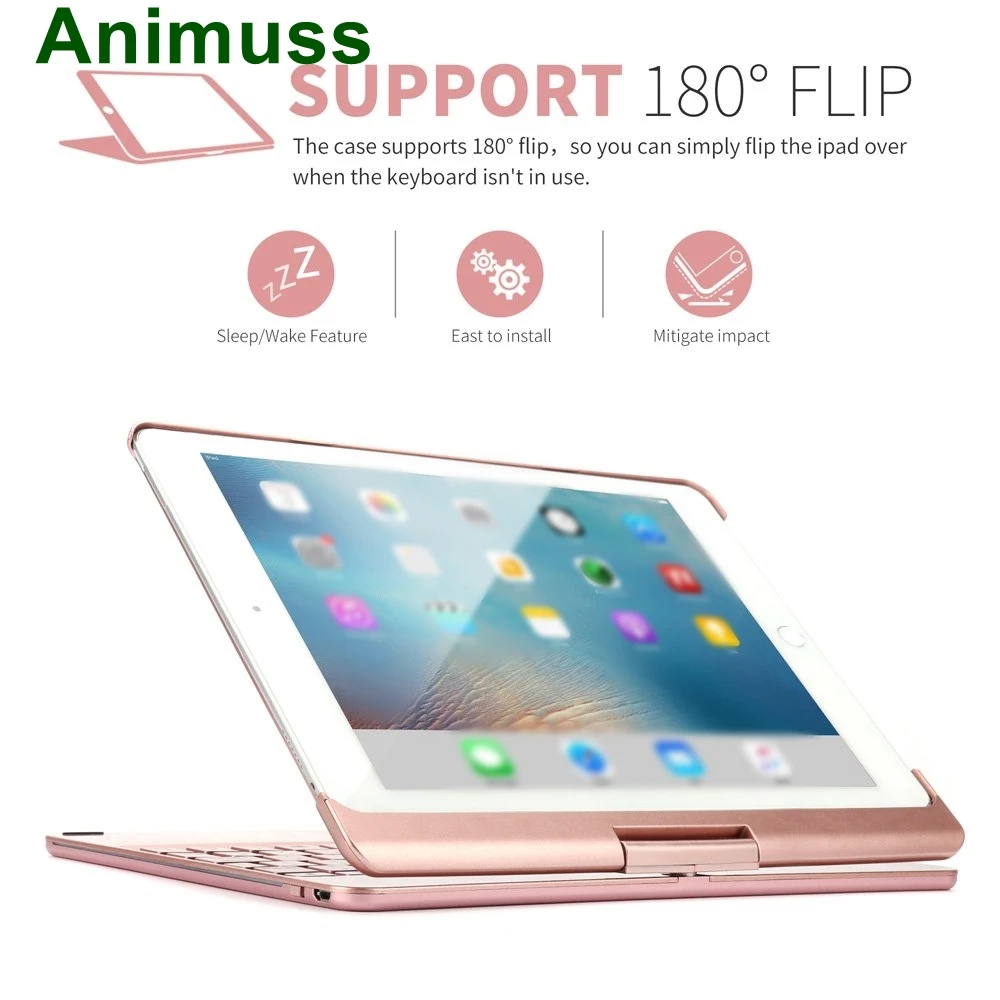 Для iPad Pro 10 5 чехол для клавиатуры ANIMUSS 7 цветов с подсветкой и мечты Bluetooth