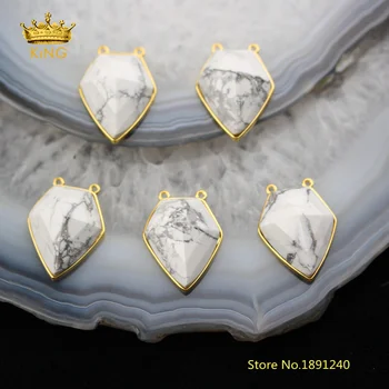 5pcs Pentagon Charms White Turquoises Beads Connectors Craft Necklace Findings,20x25mm Faceted Howlite Double Links Pendant HS14
5pcs Pentagon Charms White Turquoises Beads Connectors Craft Necklace Findings,20x25mm Faceted Howlite Double Links Pendant HS14