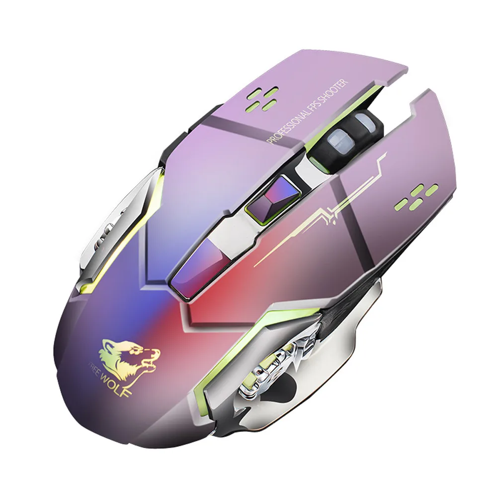 

Rechargeable X8 Wireless Silent LED Backlit USB Optical Ergonomic Gaming Esports Mouse Computer Mouse 2.4GHz Mice For Laptop#es