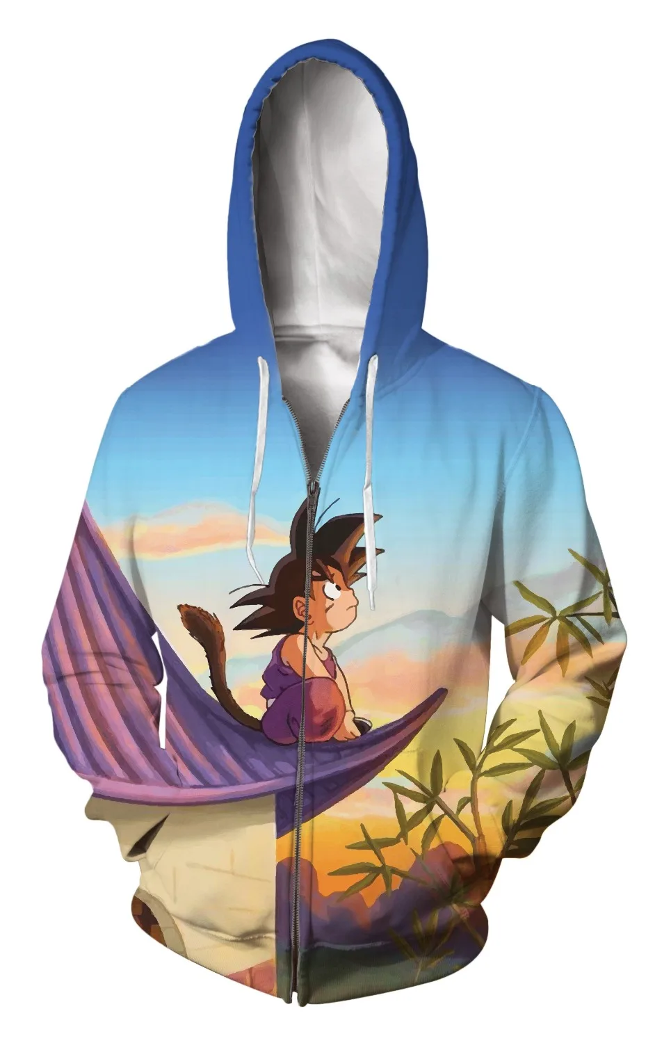 Толстовка на молнии с 3D-принтом Dragon Ball Son Goku женская/мужская верхняя одежда