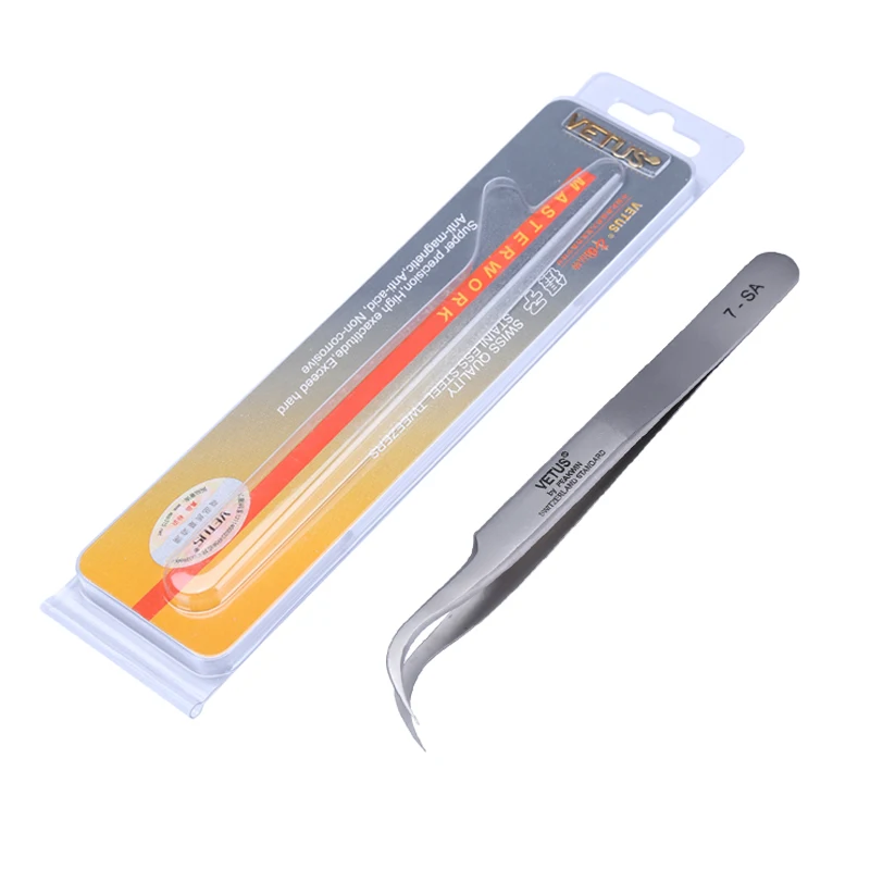 Precision Stainless Steel Vetus Tweezers Pinzas Pinzetta Ferramentas Curved Tweezers Hand Tools 7-SA
Precision Stainless Steel Vetus Tweezers Pinzas Pinzetta Ferramentas Curved Tweezers Hand Tools 7-SA